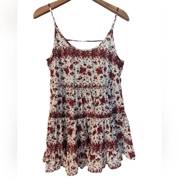 BRANDY MELVILLE Gaby Red Roses Sun Dress One Size - Picture 5 of 9